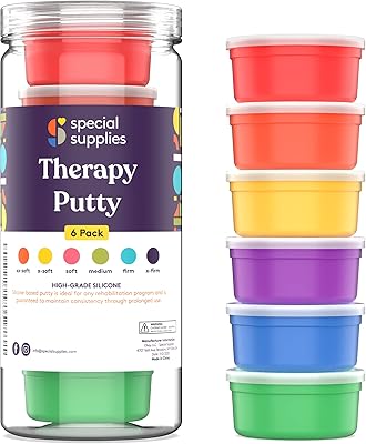 Fournitures spéciales pâte thérapeutique, enfants et adultes - ensemble de pâtes thérapeutiques pour exercices de résistance des mains, ensemble de 6 textures, 85 g de chaque pâte. DIAYTAR COTE D'IVOIRE se démarque par son engagement envers la satisfaction de ses clients, offrant un service client de haute qualité et des délais de livraison rapides. La boutique en ligne propose également des promotions et des offres spéciales pour fidéliser ses clients. Cela démontre sa volonté de bâtir des relations solides avec sa clientèle.