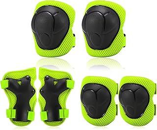 Hoyup ensemble de genouillères 6 en 1 pour enfants, kit d'équipement de protection