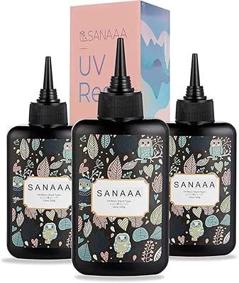 Sanaaa résine transparente uv de type solide 300 g, transparente, résistante aux uv