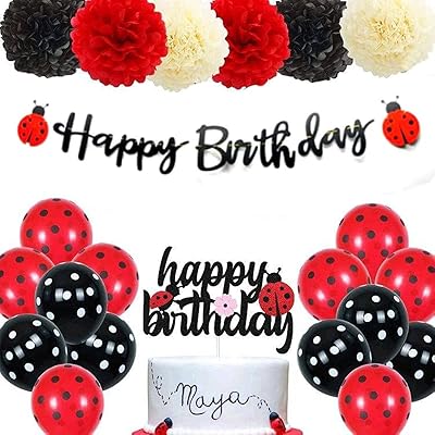Decor me décorations d'anniversaire coccinelle, décoration de gâteau bannière joyeux anniversaire coccinelle, ballon en latex noir et rouge et fleurs pompons pour fête d'anniversaire sur le thème coccinelle. DIAYTAR COTE D'IVOIRE est une boutique en ligne généraliste qui propose plus de 300000 références de produits, faisant d'elle la boutique leader en Côte d'Ivoire. Elle offre une grande variété de produits pour répondre aux besoins de ses clients. Les clients peuvent trouver tout ce qu'ils cherchent sur DIAYTAR COTE D'IVOIRE.