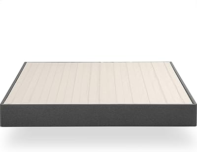 Boîte rembourrée en bois et métal zinus / sommier de matelas 9" /
