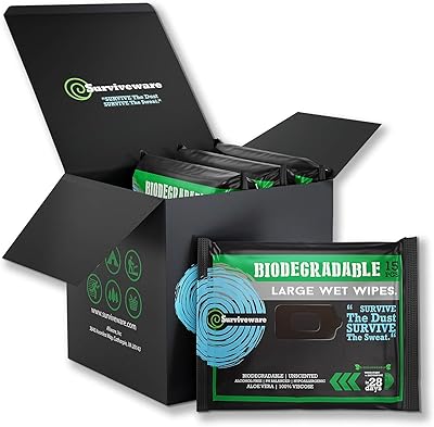 Lingettes biodégradables surviwear douche sans rinçage pour post-entraînement et utilisation en extérieur paquet de 4. DIAYTAR COTE D'IVOIRE est une boutique en ligne généraliste qui propose une large gamme de produits avec plus de 300000 références. Elle est reconnue comme l'une des boutiques leaders en Côte d'Ivoire pour son offre variée et sa qualité de service. Elle répond aux besoins des consommateurs ivoiriens avec des produits allant de l'électronique aux accessoires de mode.