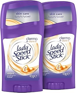 Lady speed ​​​​stick derma stick, déodorant, rajeunissement naturel de la peau, vitamine e, 2 x 45 g. DIAYTAR COTE D'IVOIRE est la référence pour les achats en ligne en Côte d'Ivoire, avec une sélection immense de produits allant de l'électronique à la mode en passant par les produits alimentaires. Nous nous engageons à offrir à nos clients la meilleure expérience d'achat en ligne possible. Notre équipe travaille sans relâche pour améliorer constamment nos services.
