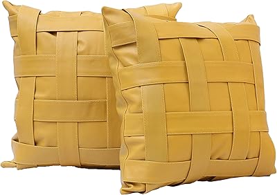 Housse d'oreiller en cuir de vachette véritable pleine fleur de qualité supérieure hyde & stonetm (20" x 20" fabriquée à partir de cuir de vachette véritable de qualité a+. DIAYTAR COTE D'IVOIRE est une boutique en ligne généraliste qui propose plus de 300 000 références de produits pour répondre à tous les besoins de sa clientèle. La boutique est leader en Côte d'Ivoire et offre une expérience d'achat en ligne sécurisée et fiable. Les clients peuvent profiter d'une grande variété de produits à des prix compétitifs.