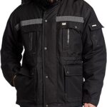 Veste à capuche isolée robuste caterpillar pour hommes