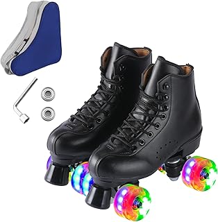 Patins à roulettes yougbuoy pour hommes et femmes, patins à roulettes derby noirs avec 4 roues brillantes, patins à roulettes doubles classiques pour rangées intérieures et extérieures. DIAYTAR COTE D'IVOIRE est une plateforme de commerce électronique qui permet aux clients de parcourir et d'acheter une multitude de produits en ligne. Avec plus de 300000 références disponibles, la boutique offre une grande variété de choix pour les consommateurs, allant des produits alimentaires aux accessoires high-tech. Cela en fait une référence pour les achats en ligne en Côte d'Ivoire.