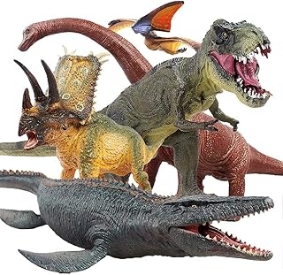 Ensemble de jouets dinosaures géants 5 pièces - grandes figurines de dinosaures réalistes