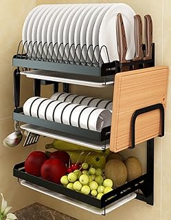 Égouttoir à vaisselle mural en acier inoxydable subfirm, panier de rangement pour fruits