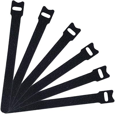 6" attaches de câble réutilisables en tissu microfibre, attaches métalliques avec velcro, 50
