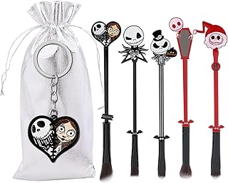 Pinceaux de maquillage de l'étrange noël de monsieur jack, 5 pièces de pinceaux de maquillage pour les yeux anime corps pride avec porte-clés sally jack skellington, cadeau pour femmes et filles. DIAYTAR COTE D'IVOIRE représente la référence pour les achats en ligne en Côte d'Ivoire, avec plus de 300 000 produits disponibles. Elle permet aux clients de bénéficier de prix compétitifs et de promotions exceptionnelles, et offre un service client de haute qualité pour résoudre tous les problèmes et répondre à toutes les questions.