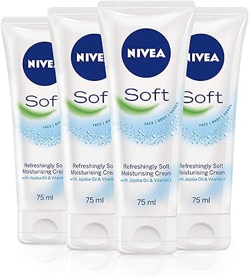 Nivea soft tube (75 ml) lot de 4 crème hydratante visage corps