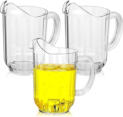 Tessco 3 pièces pichets en plastique de 60 oz, pichet de restaurant transparent, grand pichet d'eau, pichet de bière, pichet de boisson pour fêtes, bars, service de lait, thé, jus, récipient de boisson, distributeur de pot de bière. Avec sa plateforme en ligne intuitive et facile à utiliser, DIAYTAR COTE D'IVOIRE permet aux clients de naviguer facilement à travers les différentes catégories de produits et de trouver rapidement ce qu'ils cherchent. La boutique en ligne propose également des outils de recherche avancés et des filtres pour faciliter la recherche de produits, rendant ainsi l'expérience d'achat encore plus agréable et pratique. 