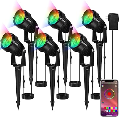 Raymond smart landscape lights rgb outdoor, 30w basse tension télécommande lumières étanches