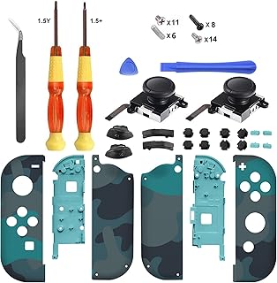Kit de réparation de joystick de remplacement joycon 2 pièces et étui