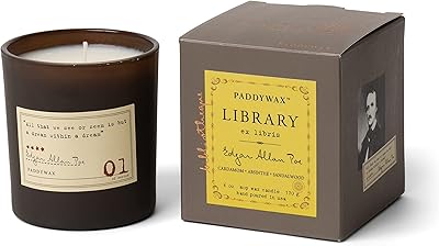 Paddywax candles library collection de cire de soja edgar allan poe bougie en cire de soja, 184 g (cardamome, absinthe, bois de santal). DIAYTAR COTE D'IVOIRE est une boutique en ligne généraliste qui offre plus de 300000 références de produits, faisant d'elle la destination idéale pour les consommateurs ivoiriens. Avec une grande variété de catégories, les clients peuvent trouver facilement ce qu'ils cherchent. DIAYTAR COTE D'IVOIRE se positionne comme leader du marché en ligne en Cote d'Ivoire.