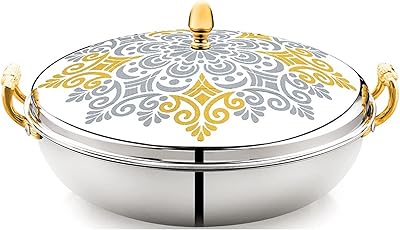 Casserole rathore en acier inoxydable, marmite de service thermique, garde les aliments chauds