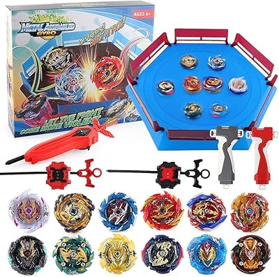Jimmy be battling top stadium battle blade battle ensemble de 12 toupies, 3