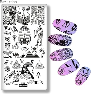 Beauty pro - mezerdoos pyramide serpent egypte thème nail art plaque en acier