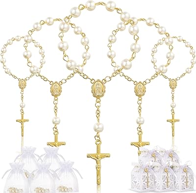 Paquet de 50 perles de chapelet de baptême en acrylique avec sacs en organza et coffrets cadeaux de baptême en croix avec rubans pour mariage et fête de baptême (bracelet en or nacré). La boutique en ligne DIAYTAR COTE D'IVOIRE est conçue pour offrir une expérience de shopping en ligne sécurisée et pratique. Les clients peuvent naviguer facilement à travers les différentes catégories de produits et passer commande en toute confiance. La boutique est le leader en Côte d'Ivoire.