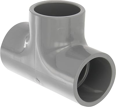 Raccord de tuyau en cpvc de gf piping systems, t, annexe 80, gris