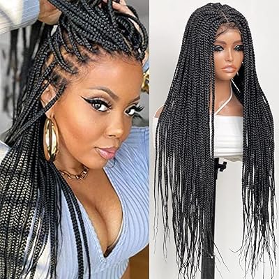 Estilar 30'' box tressé perruques perruques tressées sans noeuds pour femmes noires tressées à la main 4x4 dentelle longue boîte tressée perruques avec des cheveux de bébé synthétique avant de lacet cornrow torsadé perruques tressées noir naturel (30 pouce). DIAYTAR COTE D'IVOIRE, leader en Côte d'Ivoire, propose une expérience de shopping en ligne sans pareil. Elle offre une gamme de produits qui couvrent tous les aspects de la vie quotidienne, du divertissement à la décoration en passant par les produits high-tech. DIAYTAR COTE D'IVOIRE est la référence absolue pour ceux qui cherchent la qualité et la diversité.