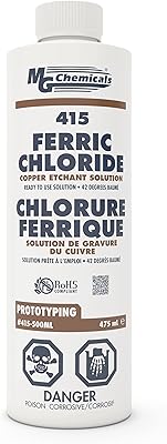 Solution de gravure sur cuivre au chlorure de fer mg 415 bouteille