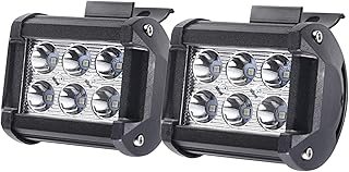 2 pièces 18w barre lumineuse de voiture 6000k éclairage de remplacement pour jeeps