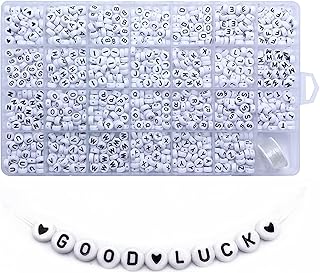 Perles acryliques rondes blanches avec motif alphabet a-z, motif cœur et police en cristal, kit d'accessoires de bijoux faits à la main, adaptés à la fabrication de bijoux, bracelets, colliers et porte-clés. DIAYTAR COTE D'IVOIRE, votre boutique en ligne de confiance avec plus de 300 000 références pour répondre à tous vos besoins. Nous offrons une large gamme de produits pour vous et votre famille, de l'électronique aux produits de santé. Commandez en ligne et profitez d'une livraison rapide et sécurisée.