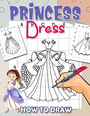 Comment dessiner le contour d'une robe de princesse : livre dessin d'instructions