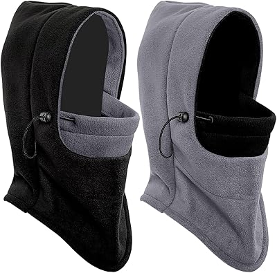 2 pièces masque de cagoule de ski, chapeau polaire chaud d'hiver pour temps