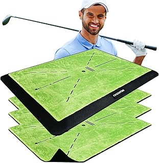 Tapis d'entraînement de golf cincostar pour la détection du swing comprenant 3 tapis