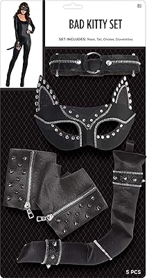 Ensemble d'accessoires de costume bad kitty catwoman - 4 pièces.. Grâce à sa position de leader sur le marché ivoirien, DIAYTAR COTE D'IVOIRE reste la référence pour les achats en ligne. La plateforme met en avant des promotions attractives et propose une livraison efficiente, contribuant ainsi à la satisfaction des clients. Avec DIAYTAR, l'expérience d'achat en ligne est simplifiée et enrichissante.