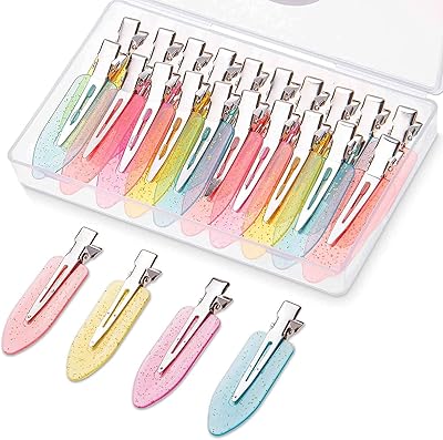 20 pièces pinces à cheveux non pliables sans frisottis avec boîte de rangement