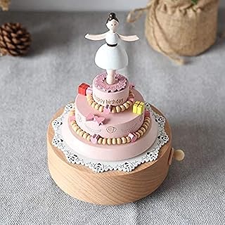 Boîte à musique en bois joyeux anniversaire fille avec bois de haute qualité