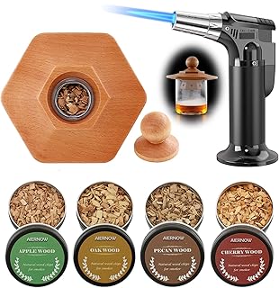 Moyuk kit de fumage pour barbecue avec torche comprenant des copeaux de bois