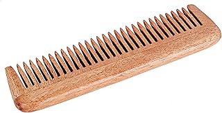 Peigne démêlant svatv neemwood pour cheveux épais bouclés et durs non statique respectueux
