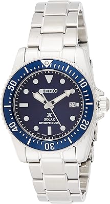 Montre de plongée prospex à énergie solaire seiko, argent, sns585p1, argent