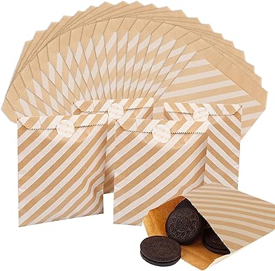 50pcs sacs à biscuits en papier, sacs à bonbons en papier pour emballage, sacs en papier kraft pour fêtes d'anniversaire, événements, mariages et célébrations, 13 x 18 cm. En tant que boutique en ligne généraliste, DIAYTAR COTE D'IVOIRE comprend l'importance de proposer un large éventail de produits pour satisfaire les divers besoins de sa clientèle. De l'électronique aux produits cosmétiques, en passant par les articles pour la maison, chaque catégorie de produits est soigneusement sélectionnée pour offrir la meilleure qualité au meilleur prix.