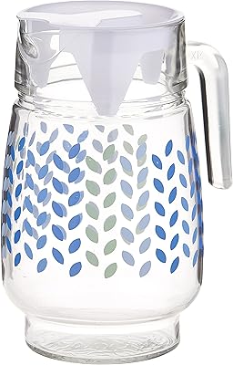 Cruche transparente royal ford avec étiquette, capacité de 1,3 litre