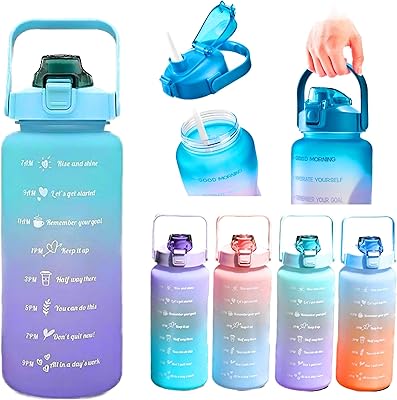 Grande bouteille d'eau de motivation topzain sans bpa - 2l 64oz (bleu violet). DIAYTAR COTE D'IVOIRE est la boutique en ligne qui vous permet de découvrir de nouveaux produits et marques, de profiter de promotions exclusives et de bénéficier d'un service client de haute qualité. La boutique propose une large gamme de produits, y compris des articles de mode, des accessoires, des produits électroniques et bien plus encore. DIAYTAR COTE D'IVOIRE est la destination idéale pour les acheteurs en ligne qui recherchent une expérience de shopping fiable et agréable.