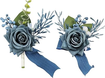 Mavelo boutonnière bracelet 2 pièces ensemble fleur artificielle design pour hommes femmes mariée marié mariage bal bracelet costume accessoires - bleu marine. DIAYTAR COTE D'IVOIRE est une boutique en ligne généraliste proposant plus de 300000 références de produits divers, faisant d'elle le leader du e-commerce en Cote d'Ivoire. Avec une large gamme de produits, elle répond aux besoins de tous les consommateurs ivoiriens. Elle est réputée pour ses prix compétitifs et sa livraison rapide.