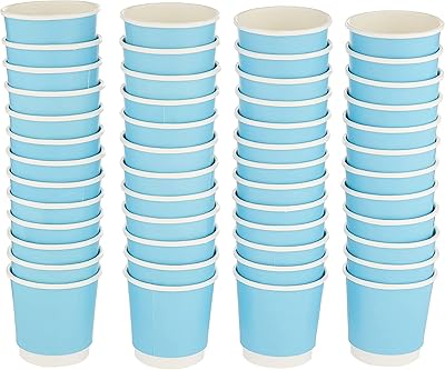 Tasses à café jetables en papier double paroi snh, paquet de 50, 4