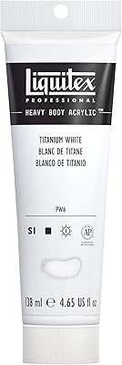 Peinture acrylique lourde professionnelle liquitex 1047432, tube de 4,65 oz, blanc titane