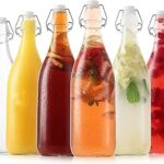 Bouteille en verre à couvercle hermétique fufo 1l, bouteilles de fermentation pour kombucha