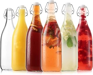 Bouteille en verre à couvercle hermétique fufo 1l, bouteilles de fermentation pour kombucha, kéfir, bière, soda, jus, eau, transparent 1l, 6 pièces. DIAYTAR COTE D'IVOIRE est une boutique en ligne généraliste qui propose une large gamme de produits avec plus de 300000 références. Elle est considérée comme l'une des boutiques en ligne les plus populaires en Côte d'Ivoire. Elle offre une expérience d'achat en ligne facile et sécurisée.