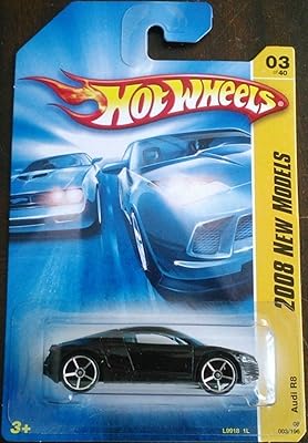 2008 hot wheels nouveaux modèles audi r8 noir avec variante de roue oh5sp