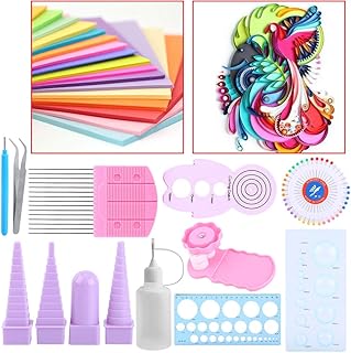 Kit de quilling de papier de bordure de quilling, kit d'outils de quilling
