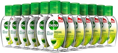 Désinfectant pour les mains dettol 50 ml, paquet de 12