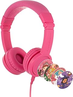 Buddyphones explore casque non pliable avec contrôle du volume pour enfants - durable