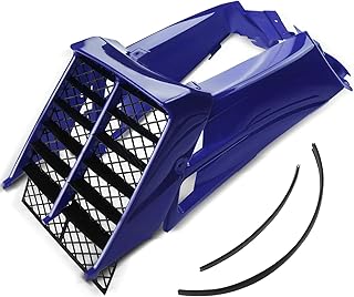 Couvercles latéraux de réservoir d'essence en plastique bleu a-premium avec grille compatible